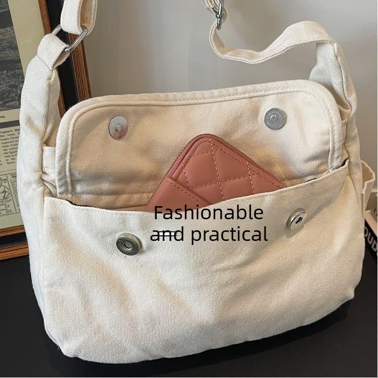 Gewaschene Canvas-Umhängetasche Damen-Achseltasche