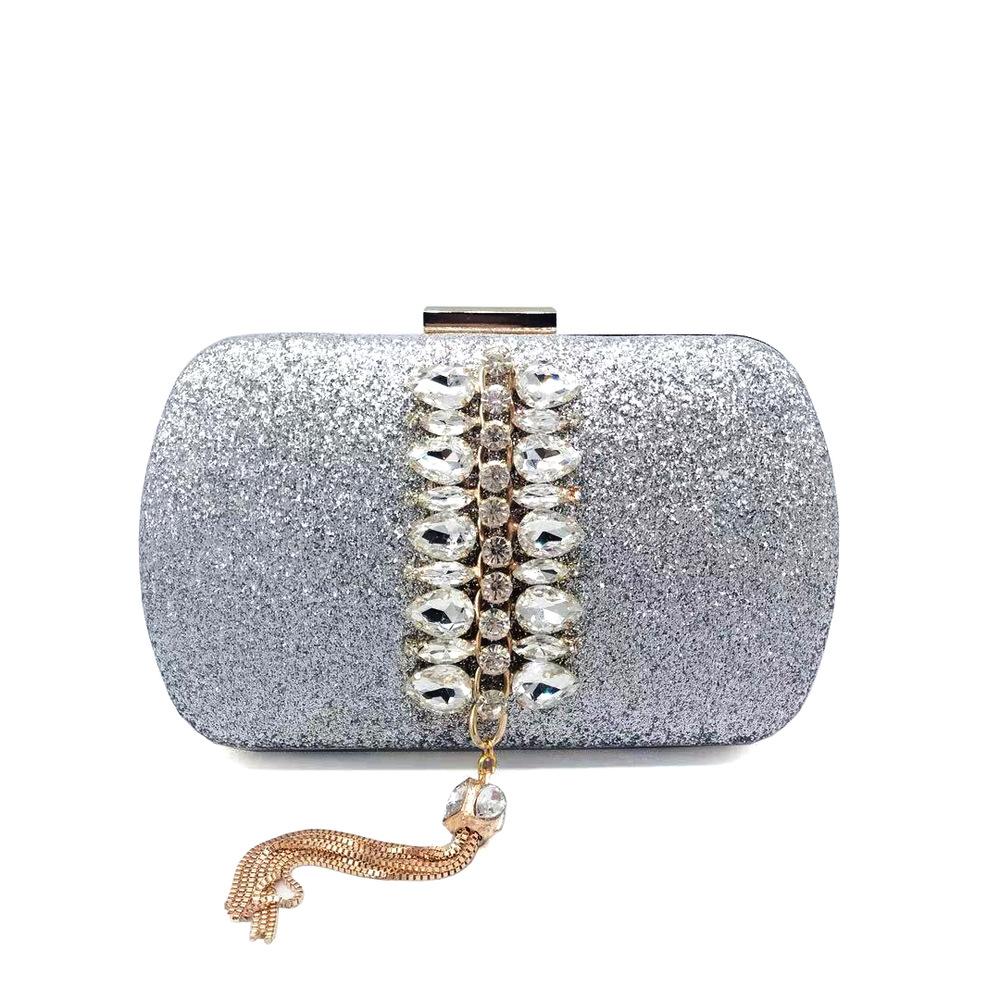 

New Style Sequined Evening Bag Fringed Chain Embellished Vestidos De Noche Women s Crossbody Bag For Prom Gowns