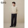 GXG Men's 2024 Autumn Retro Black Drawstring Parachute Pants