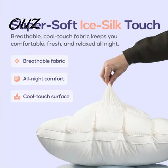 Warm Night Pillow Puff Cooling Pillow, Soft Breathable Quilted Sleeping Machine Air Circulation Washable, Fluffy Cloud-like for Side And Back Sleepers