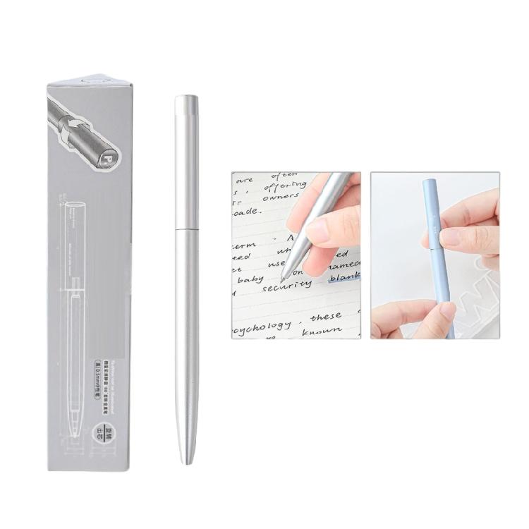 Sleek Office Grade Rotating Ballpoint Pen 0.5mm Metal Barrels Nighttime Utility