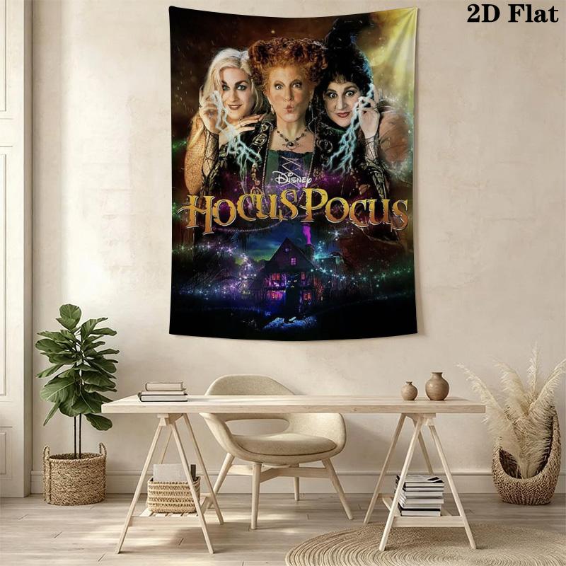 Hocus Pocus 3 Hour Tapestry Wallmounted Background Cloth Soft Christmas Gift Atmospheric Background Cloth