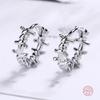 Exquisite Female Earrings  Sterling SIlver Twist Geometric Round Button Earrings for Women Wedding  Gift Pendientes
