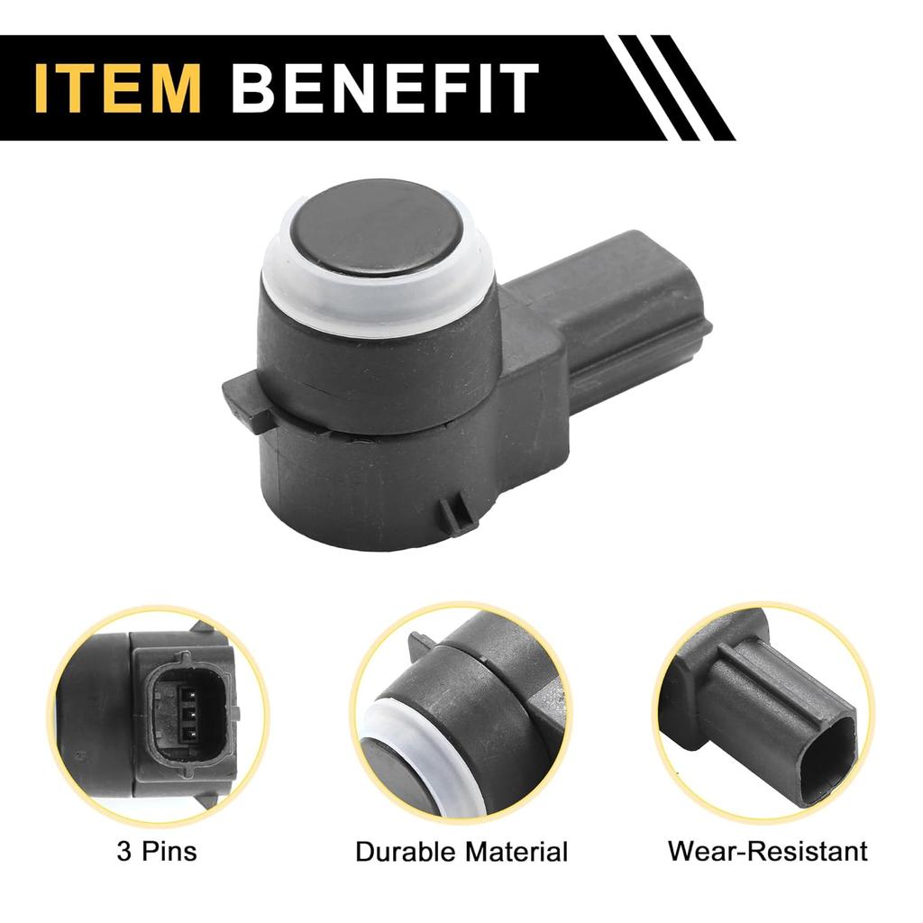 4 Pcs Bumper Backup Parking Sensor for Ram 1500 2500 3500 2011-2017 Reverse Parking Assist Sensor No.1EW63AXRAA/1EW63TZZAA Black