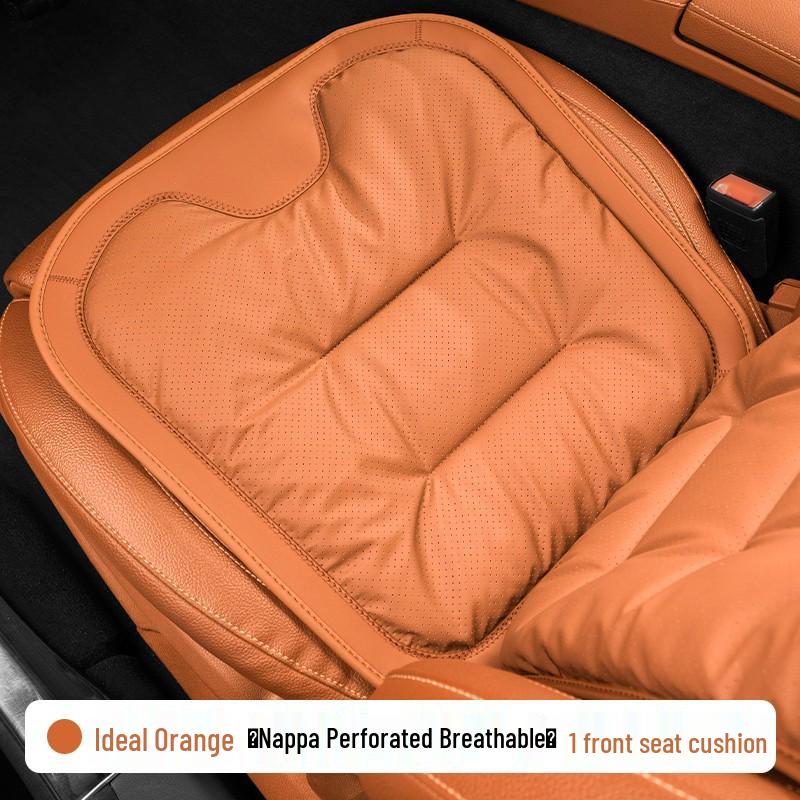 Luxury Nappa Leather Non-Slip Car Seat Cushions for Five-Seater - Thickened Design for Front and Rear Seats