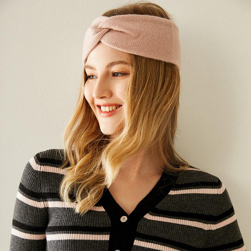 Women s 100% Pure Cashmere Cable Knit Wide Headband for Autumn/Winter розовый закат