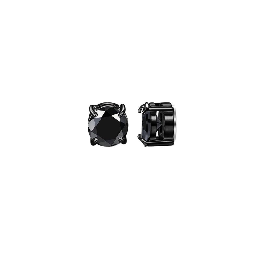 TK Simple Style Zirconia Square Stud Earrings – Four-Prong Water Cube Design 6mm
