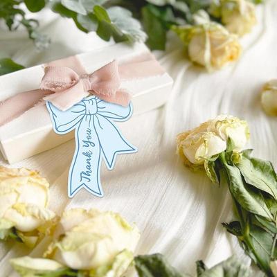 50 Piezas Lazo Diy Hecho a Mano Fiesta Familiar Tarjeta de Regalo Tarjeta de Regalo de Cumpleaños Infantil Negocio de Restaurante Mini Tarjeta de Agradecimiento