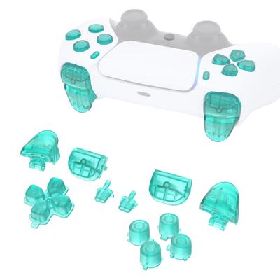 eXtremeRate Replacement for PS5 Controller Share Optional Face Clear Full Button Set for PlayStation 5 Controller Not Emerald D-Pad (BDM-010 & 020),