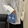 Karierte Damentasche neuer Modetrend Umhängetasche Denim-Textur Mode Messenger Bag