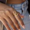 Design line ring non-fading bracelet 18k gold jewelry