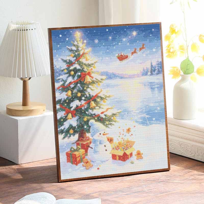 DIY 5D Diamond Painting Kit Christmas Tree Full Drill Rhinestone Art Canvas Relaxing Creative Craft for Home Wall Decor Gift