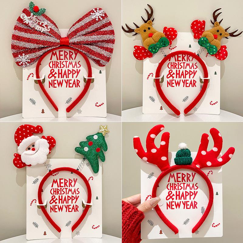 Mori Style Reindeer Antler Headband: Cute Christmas Hair Clip for Women & Kids