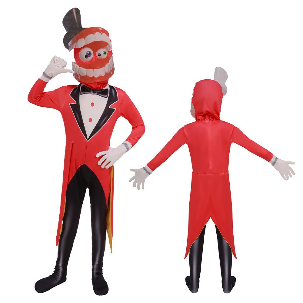Geweldige Pomni Ragatha Caine Zooble Gangle Kinger Jax Digital Circus Cosplay Kostuum Voor Vrouwen Meisjes Jongens Halloween Feest Outfits Kids 130cm red