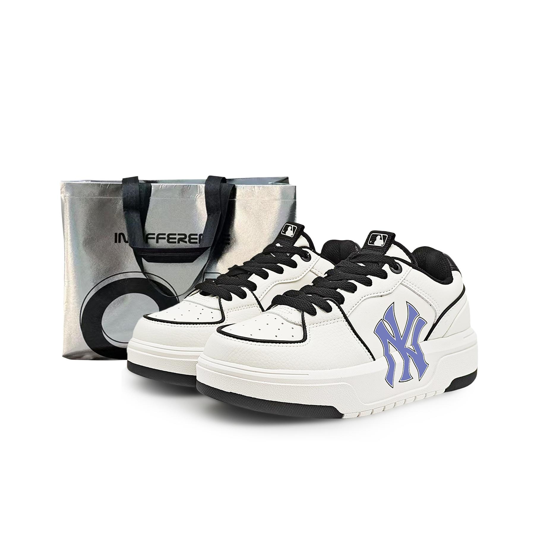 

MLB Chunky Liner Abrasion Resistant Low top Skateboard Shoes Unisex White Purple 3ASXCA12N-50WHS(Team486-S) 43