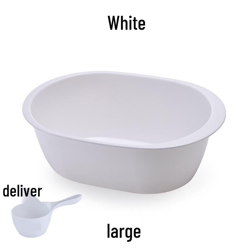 Large Oval Thickened Plastic Washbasin - Baby & Children's Bath or Laundry