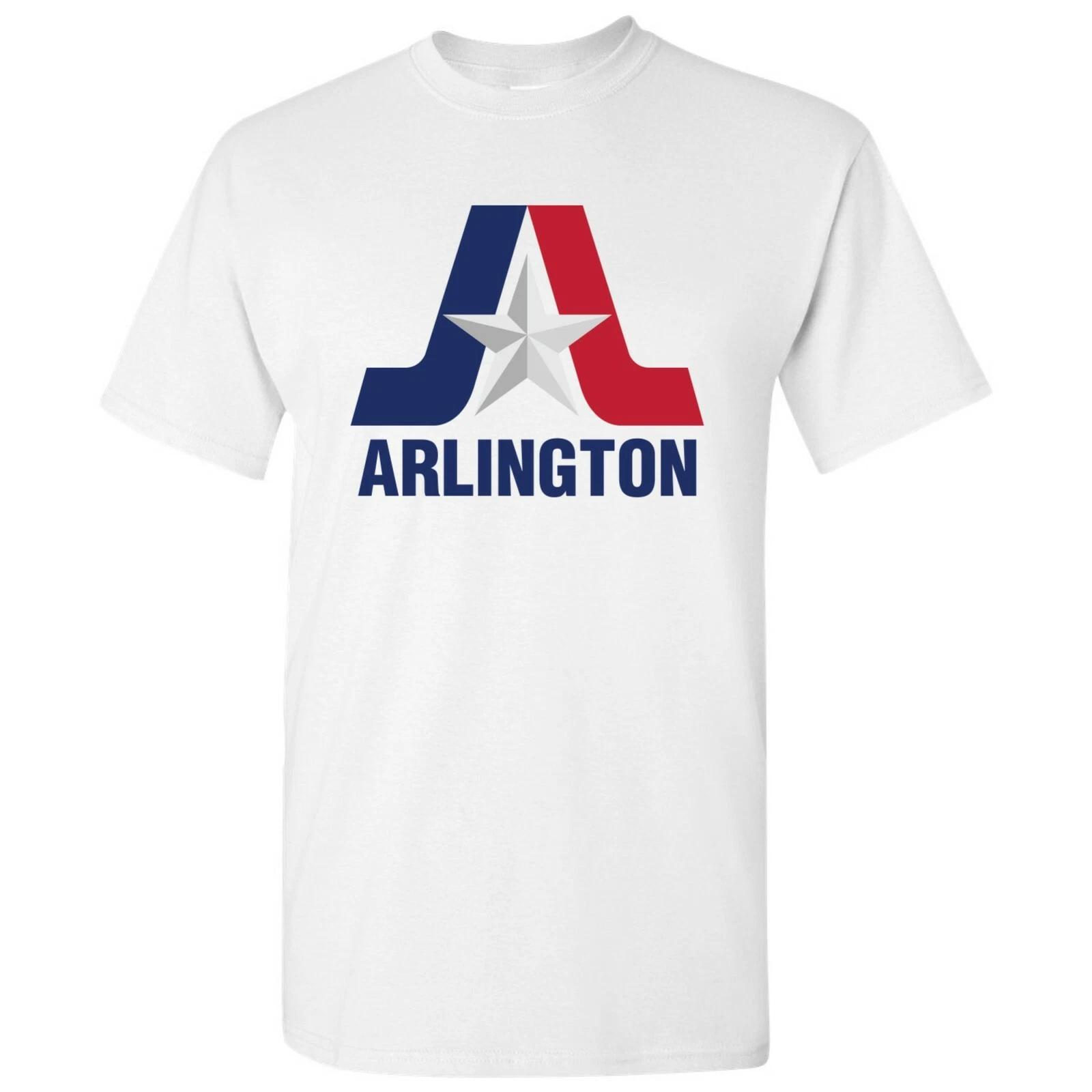 Arlington US City Flag Basic Cotton T-Shirt - White 2XL