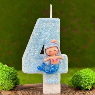Creative Number Birthday Candle Cake Birthday Decoration Candle Handmade Party Mermaid Party Atmosphere Decoration Supplies