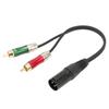 Câble XLR vers DC 3,5 mm Double RCA Mâle Stéréo Sans Perte Universel Microphone Diviseur Fil pour DVD VCDXLR Mâle vers 2RCA 2m