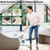 8 In 1 White Bathroom Kitchen Cleaning Gadget Multifunctional Electric Cleaning Brush Household Wireless Rotatable Cleaning Brush