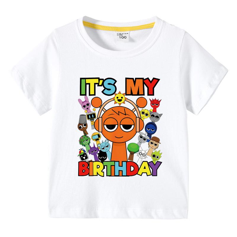 Lustige Sprunki T-Shirts Jungen Mädchen Sommer Kurzarm-T-Shirts Kinder Cartoon Incredibox Spiel Grafik-Tops Kindergeburtstagsgeschenk