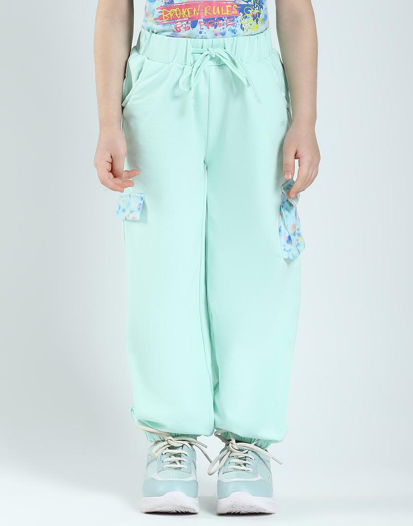 MONTE CARLO Dziewczęcy komplet dolny z okrągłym dekoltem i nadrukiem