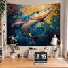 Blue Marlin Ocean Art Digital Printing Polyester Wall Tapestry Suitable for Use In Living Rooms Bedrooms Offices Bars Party