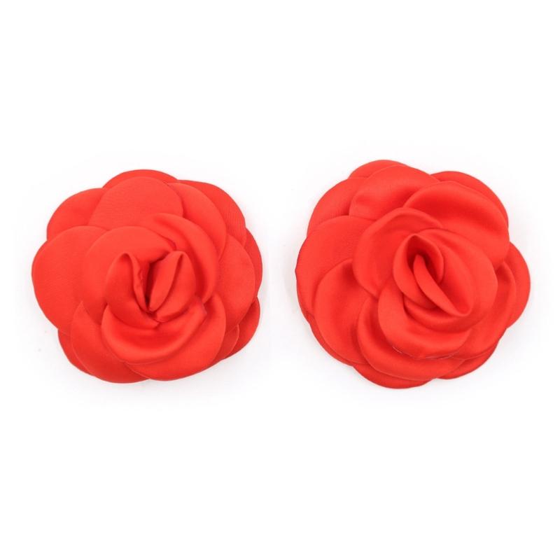 Women 3D Rose Flower Nipple Cover Lingerie Reusable Adhesive Pasties Breast Sticker Sticky Bra Pad Intimates Accessories