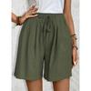 Women’s Solid Color Fashion Casual Elegant Style Shorts Versatile Daily Sports Style Slim and Loose Fitting Straight Leg Pants