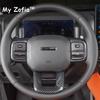 For HAVAL H9 2nd MKII 2024 2025 Car Carbon Fiber Color Interior Steering Frame Decoration Cover Trim Stickers ABS Accessories