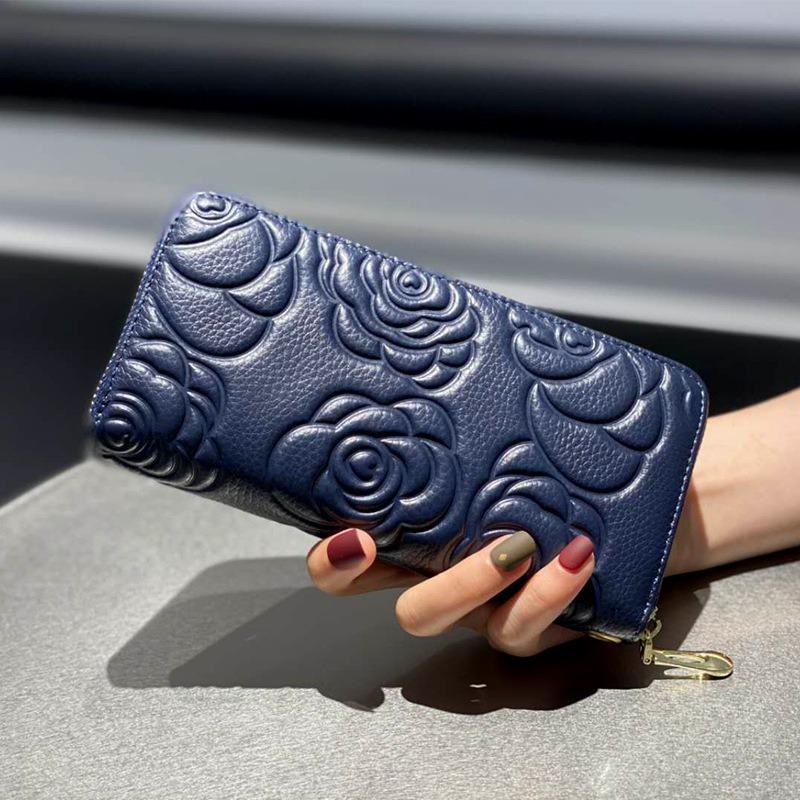 

Клатч-кошелек из коровьей кожи первого слоя, женский новый клатч, женская сумка из натуральной кожи, сумка на запястье с тиснением