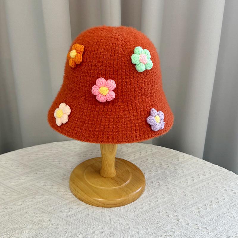 

Winter Warmth Fuzzy Water Bucket Hat With Bow For Teens And Adults помаранчевий