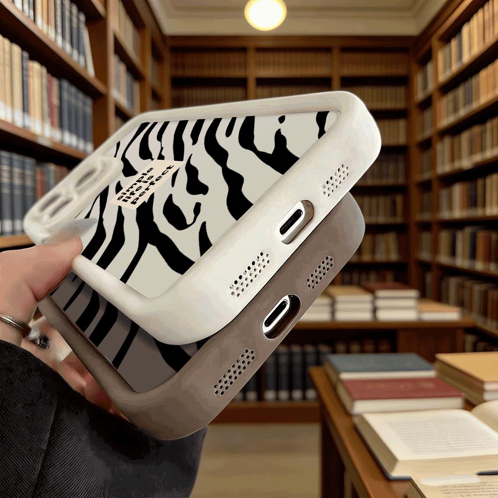 Zebra Stripe Pattern Phone Case for iPhone 17 16 15 14 13 12 11 Pro Max Plus Anti Scratch, Gel Flexible Protective