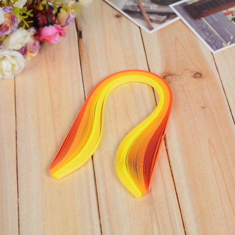 9-Color Gradient 5mm x 54cm Quilling Paper Strips - Handmade Quilling Materials