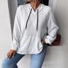 2025 Autumn/Winter Women's Plus Size Jacquard Loose Hooded Sweatshirt