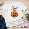 Halloween Golden Retriever Dog Lovers Pumpkin Kids Womens Unisex T-shirt 1
