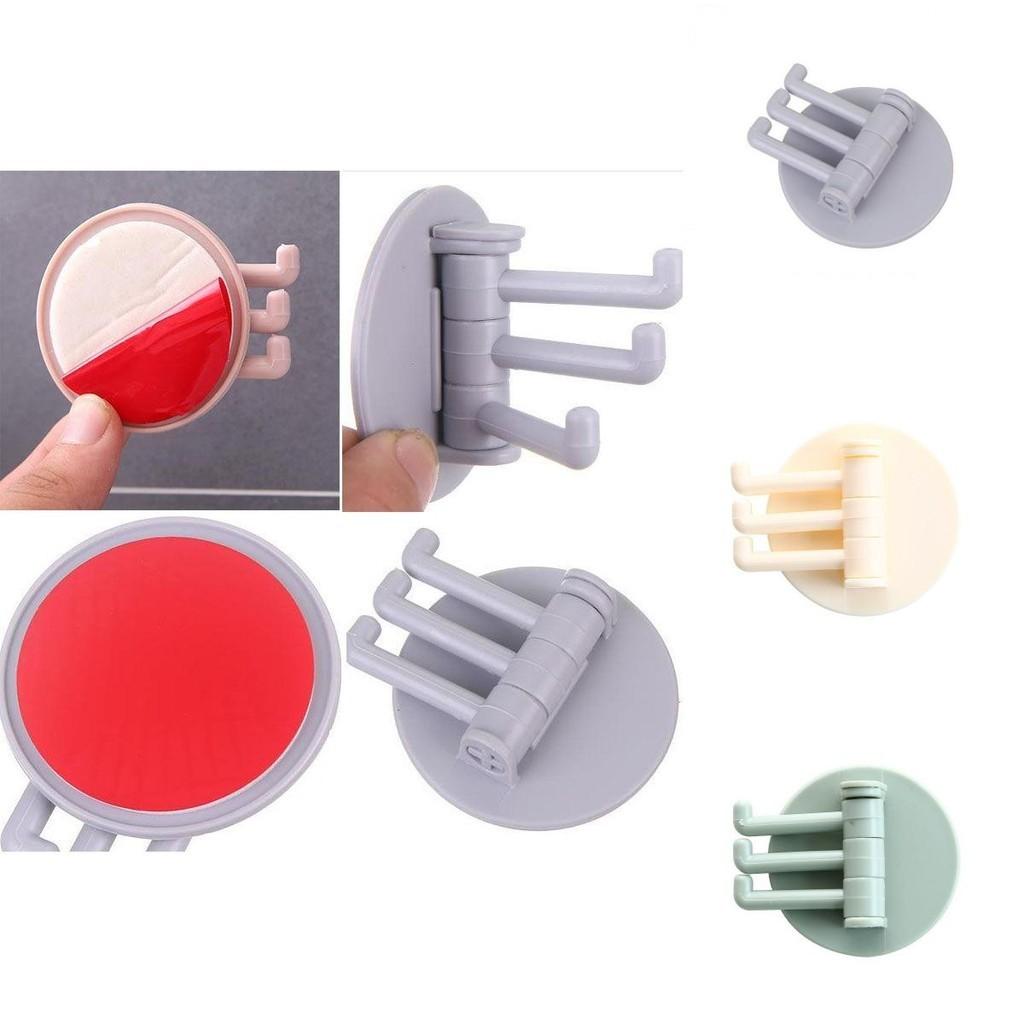 Stylish Wall Mounted Rotatable Hooks Perfect For Efficient Kitchen Towel Storage Solutions