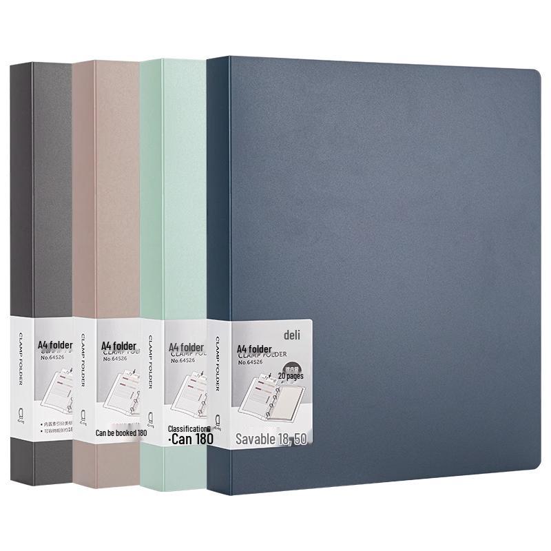 Deli PP 4-Ring Binder  Document Sleeves Set