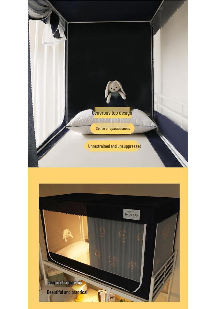Blackout Mosquito Net & Bed Curtain for Student Dormitory Bunk Beds