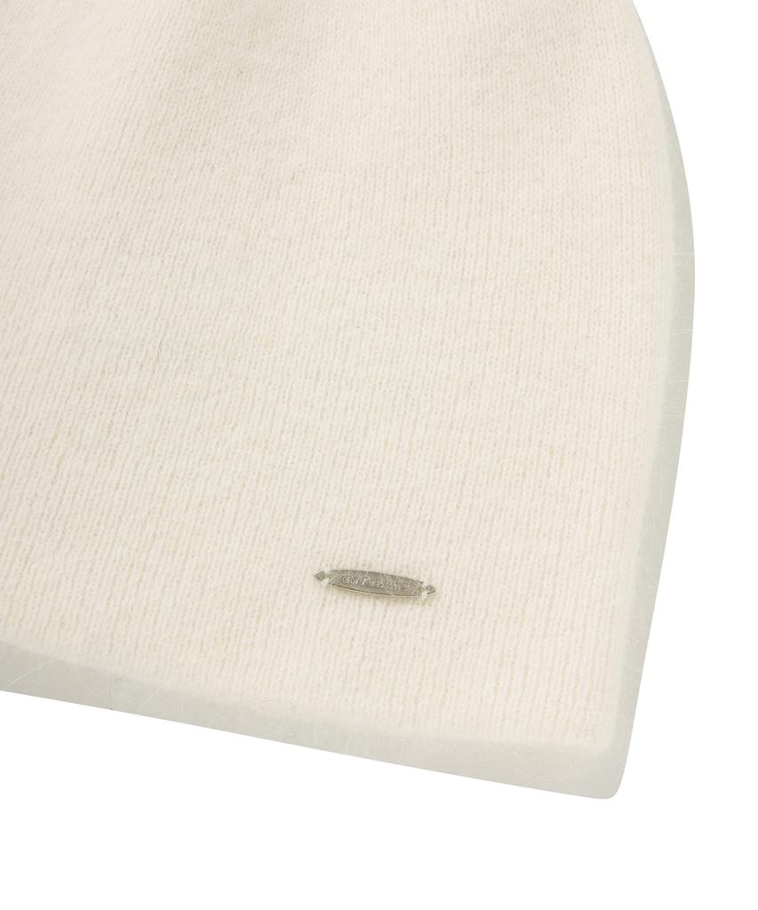 COVERNAT WOMAN Cloverheart Angora Uncuff Beanie Ivory