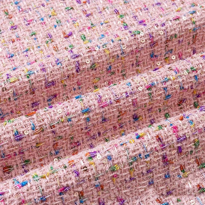 150cmx50cm Small Fragrance Woolen Cloth Fabric High-end Thick Woolen Tweed Vest Suit Coat Dress Skirt DIY Apparel Sewing Fabric