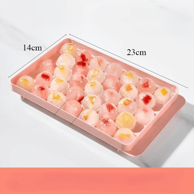 1pc Food Grade Round Ice Cube Mold  33 Grids for Perfectly Frozen Ice Hockey Cubes Ideal Home Kitchen Tool