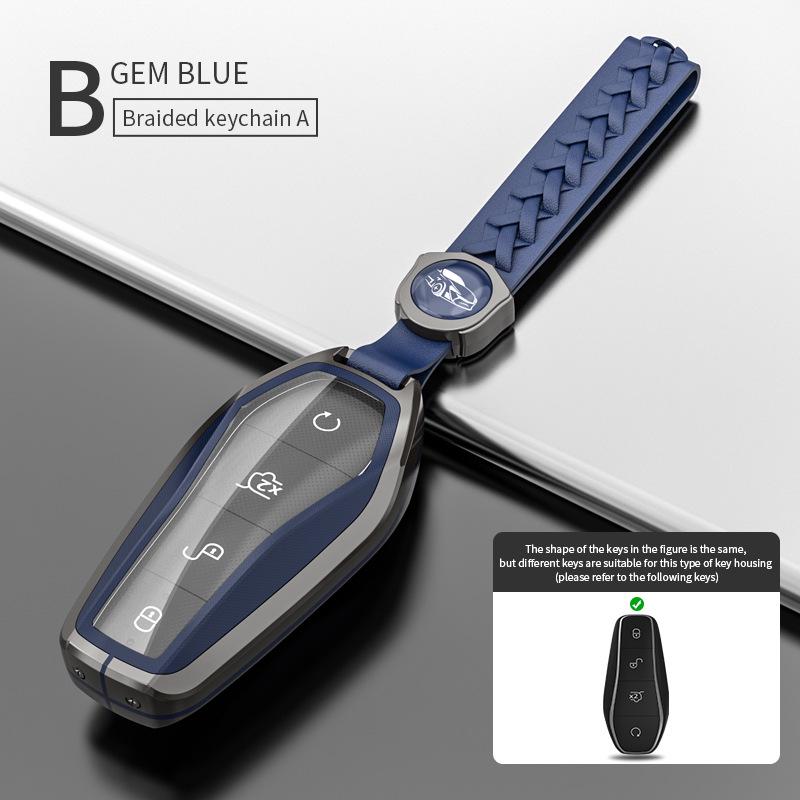 Compatible Key Case for 21 BYD Models: Tang, Song, Yuan, Qin Plus DMI, EV Car Key Shell with Buckle