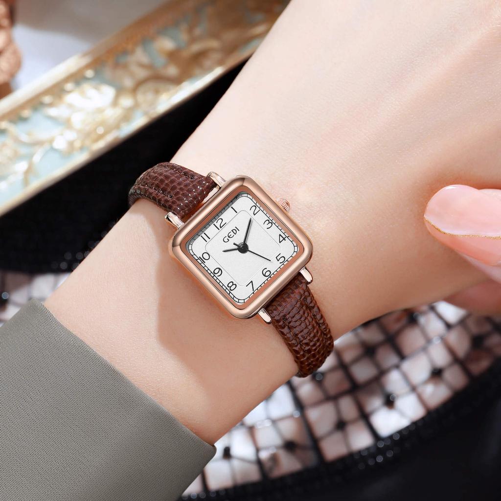 Simple Small Sugar Cube Women'S Watch Retro Square Dial Niche Watch Women'S Quartz Waterproof Watch
