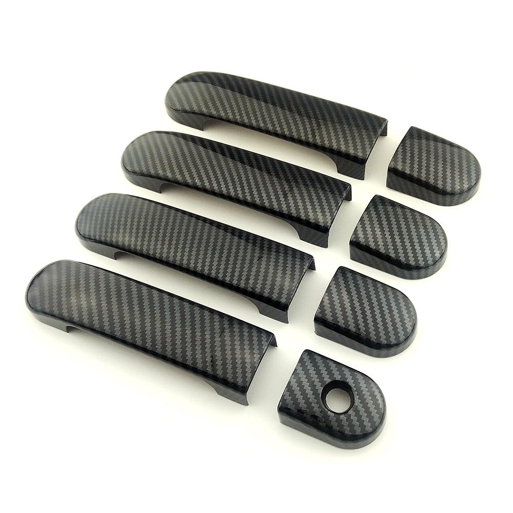 Für Nissan March Micra K12 Grand Livina L10 Note Versa Tiida C11 Latio Cube Kohlefaser Modifizieren Chrom Türgriffabdeckung