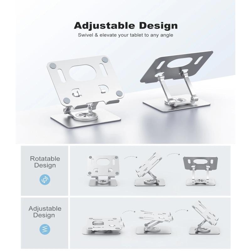 Desktop-Telefon-Tablet-Halter, 360 Grad drehbares Klappmodell, Multifunktionaler Faulenzer-Halter, Universeller Halter für elektronische Geräte