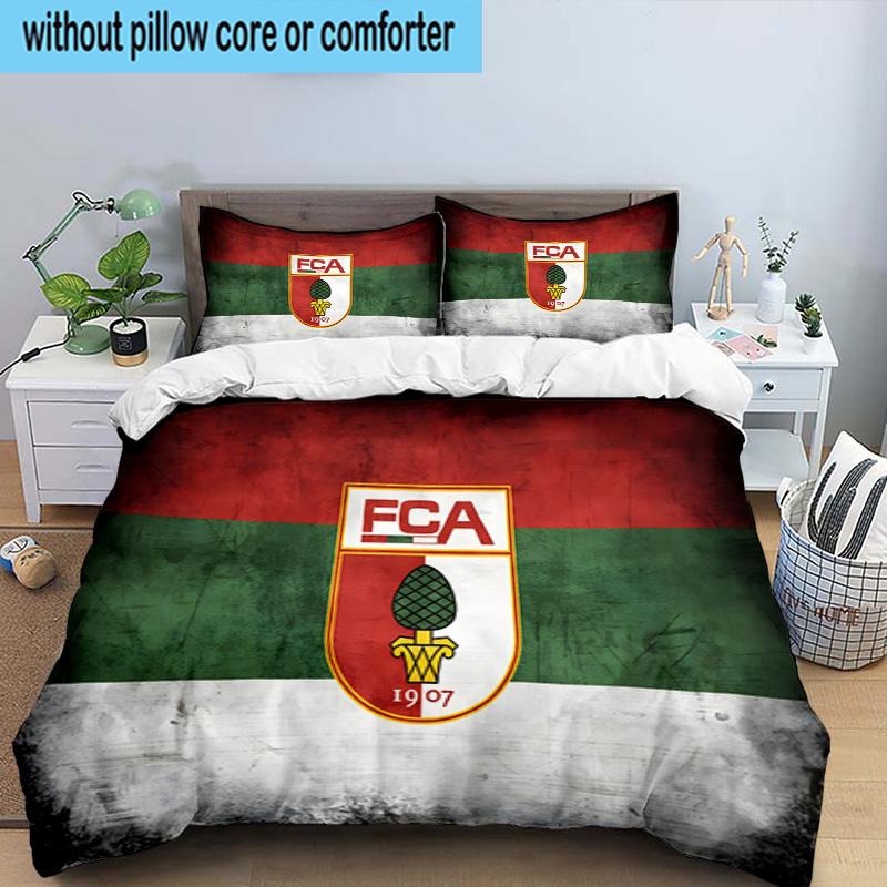 Augs-burg Football Crest 3PCS Bedding set,Ideal for1pc Duvet Cover And 2pcs Pillowcases Perfect for Christmas gift,Ideal for Bedroom, Dormitory