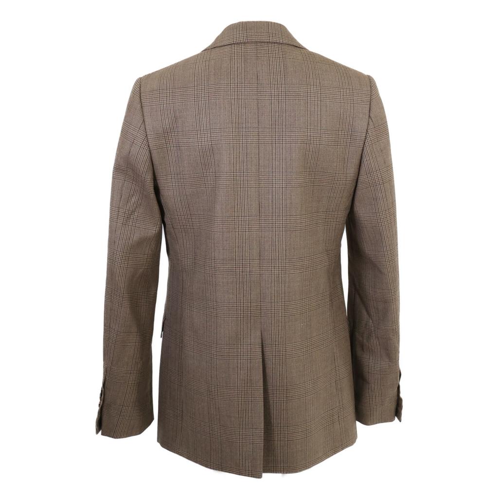 Celine [Excellent Condition/Domestically Authorized] 2V742814K Glen Check Tailored Jacket Jacket 36 BrownUsed