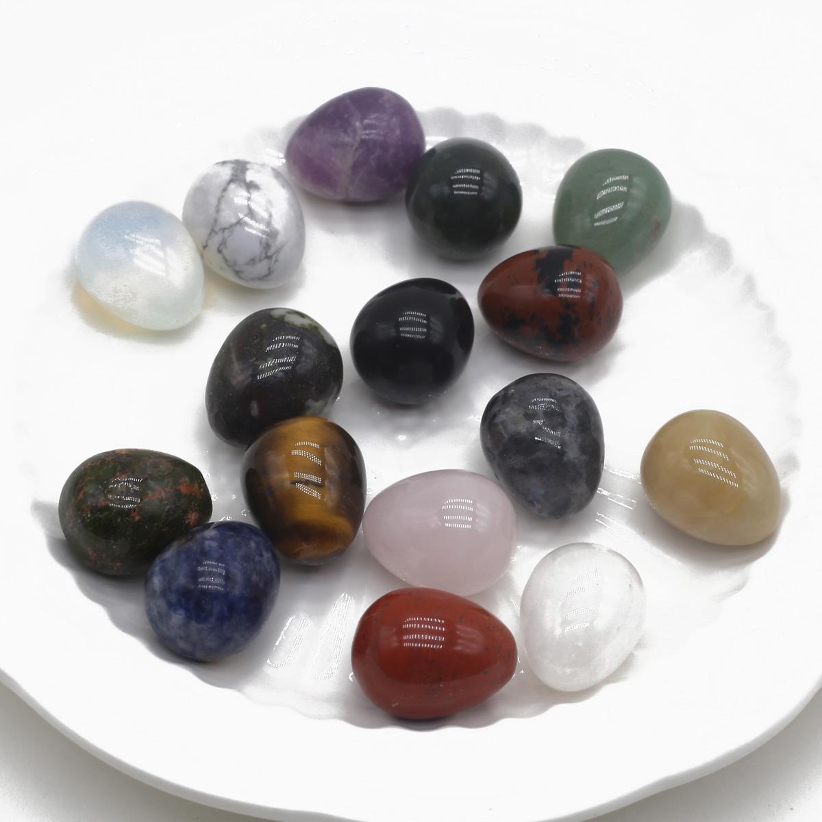 

Орнамент из натурального камня в форме яйца Кристалл Розовый Кварц Аметист Агат Содалит Опал Желтый Нефрит Украшение Дома Декор Ювелирные Изделия 17×22 мм 2Pc/17×22mm-Mix Color