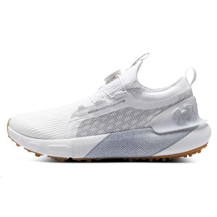 Under Armour HOVR Phantom Boa Minimalist Comfortable Shock Absorbing Durable Low Top Golf Shoes Men Sneaker White 3027380-100